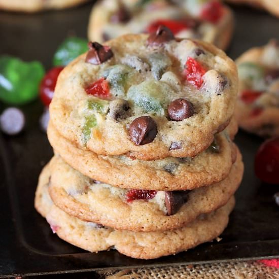 Christmas Chocolate Chip Cookies - Recipe photo by thekitchenismyplayground