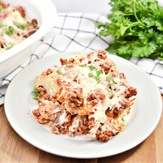 LOW-CARB CAULIFLOWER ZITI - Recipe photo by Stylish Cravings