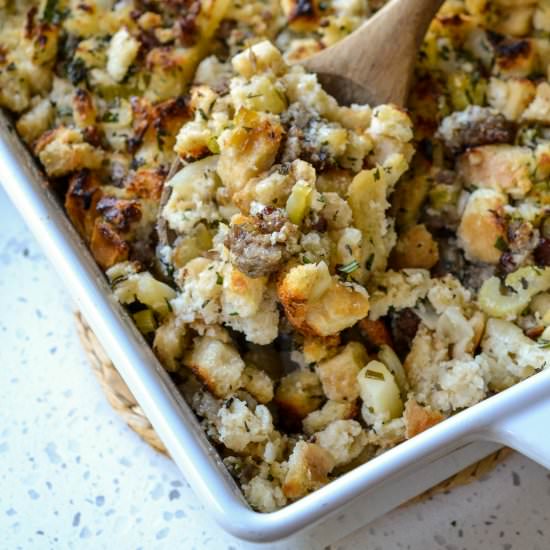 Thanksgiving Sausage Stuffing - Recipe photo by Small Town Woman