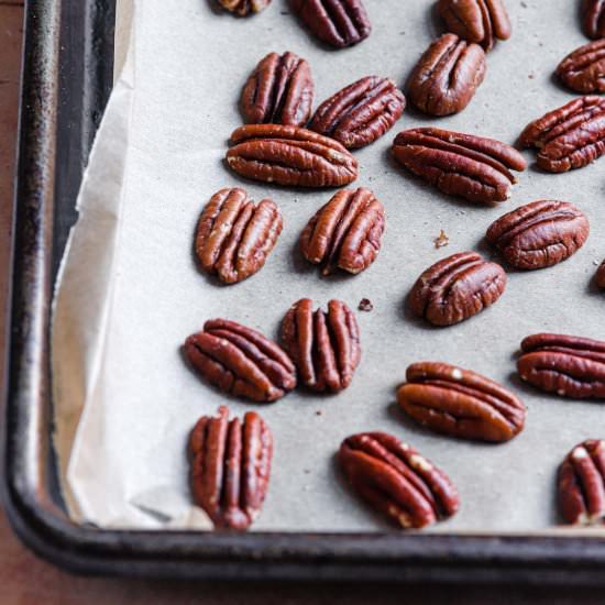 How to toast pecans - Recipe photo by OneSarcasticBaker