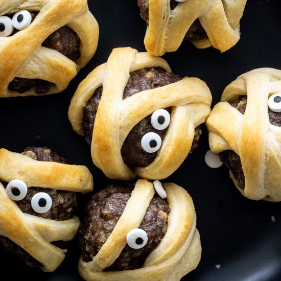 Mummy Meatballs - Recipe photo by Aredspatula