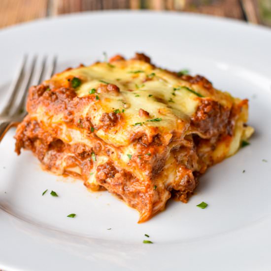 Low FODMAP Lasagna Bolognese - Recipe photo by goodnomshoney