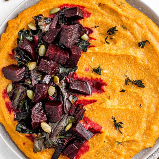 Pumpkin Beet Polenta - Recipe photo by tastythriftytimely