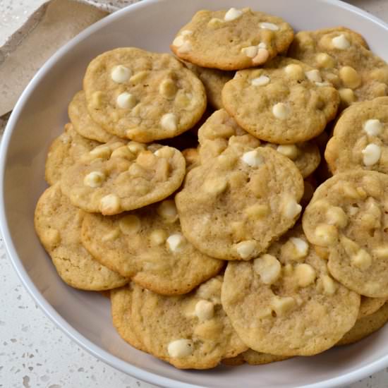 White Chocolate Macadamia Cookies - Recipe photo by Small Town Woman