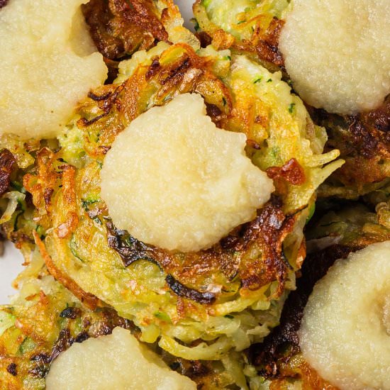 Delicious Zucchini Latkes - Recipe photo by cooking.with.carbs
