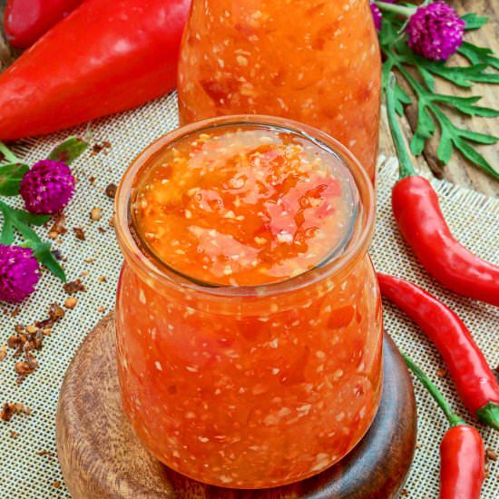 SWEET CHILI SAUCE - Recipe photo by foxy folksy