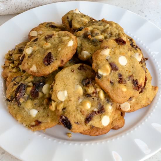 White Chocolate Cranberry Cookies - Recipe photo by Small Town Woman