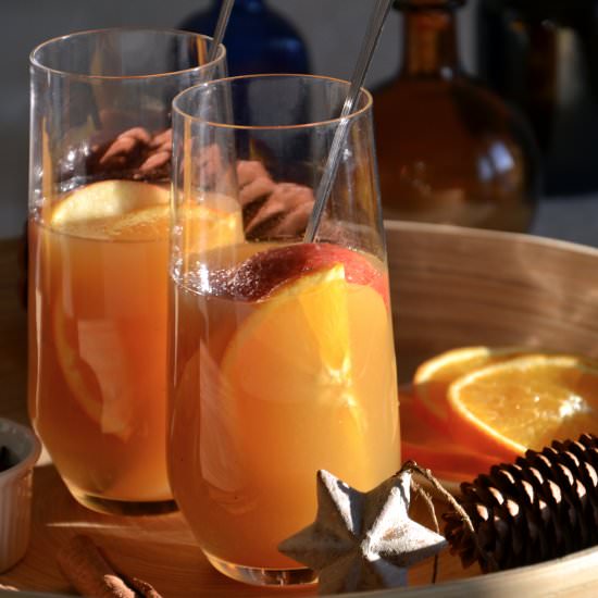Apple and orange cider with ginger - Recipe photo by Foodohfood