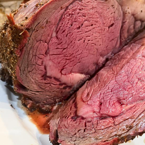 Perfectly Smoked Traeger Prime Rib - Recipe photo by HIldaskitchenblog