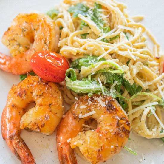 Creamy Garlic Citrus Shrimp Pasta - Recipe photo by simplytaralynn