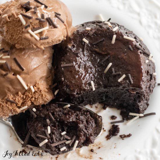 Flourless Mug Cake - Recipe photo by Joy Filled Eats