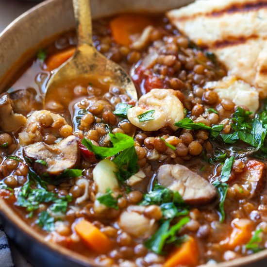 Italian Lentil and Chestnut Stew - Recipe photo by vibrantplate