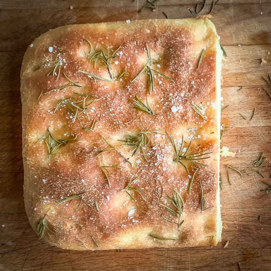 Rosemary Focaccia Bread - Recipe photo by Ourplantbasedworld