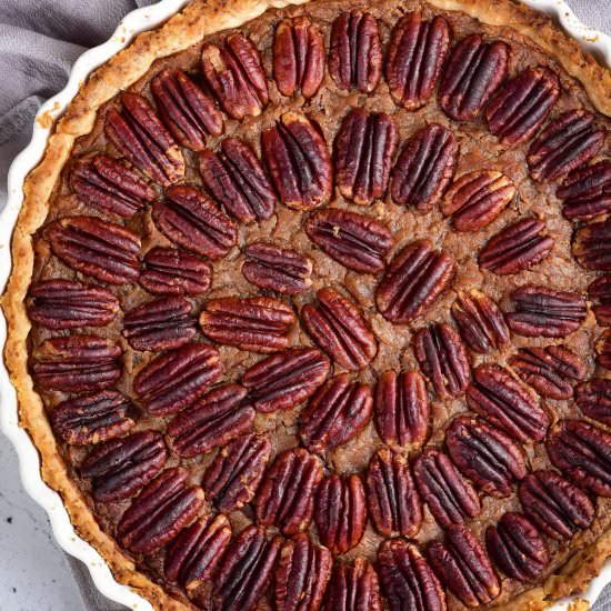 Vegan Pecan Pie - Recipe photo by Simshomekitchen