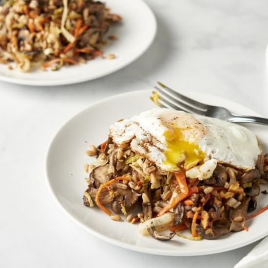 Fall grain salad with mushrooms - Recipe photo by 8thstreetmess