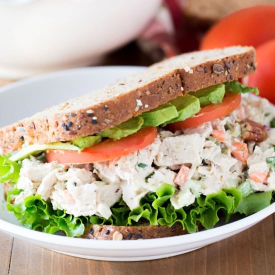 Healthy Leftover Turkey Salad - Recipe photo by Kelli @ Hungry Hobby