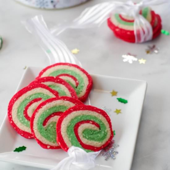 Christmas Pinwheel Cookies - Recipe photo by Food Meanderings