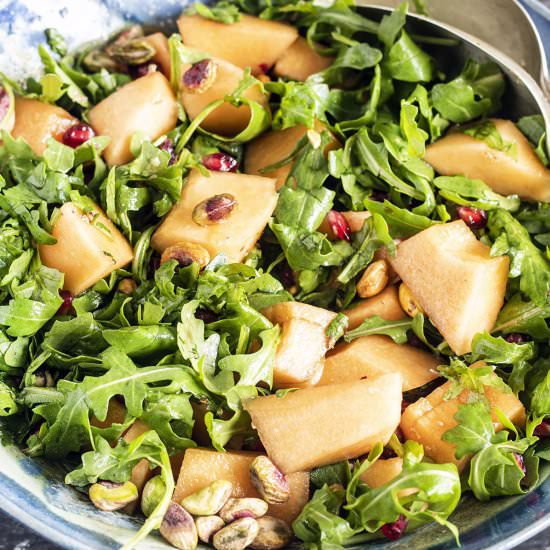 Rocket and Melon Starter - Recipe photo by Mandy Sneaky Veg