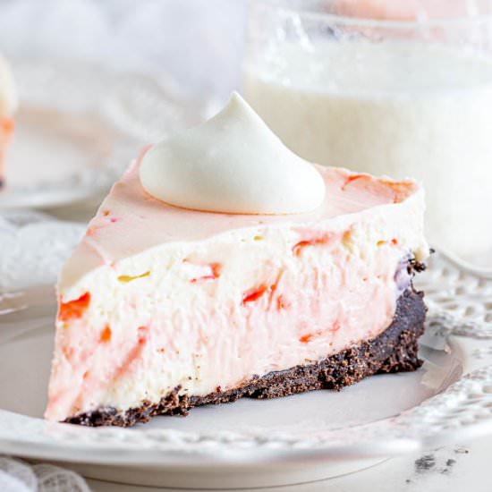 No Bake Peppermint Cheesecake - Recipe photo by Flavor Mosaic