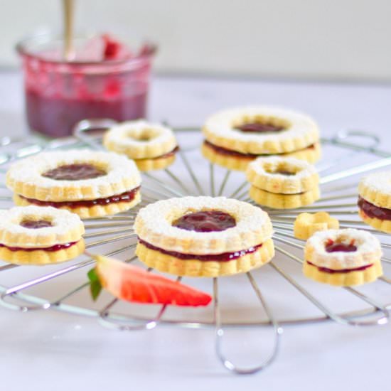 Gluten Free Jammie Dodger Cookies - Recipe photo by Irish American Mom