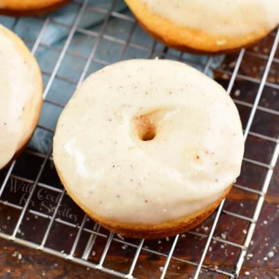Glazed Baked Eggnog Donuts - Recipe photo by WillCookForSmiles