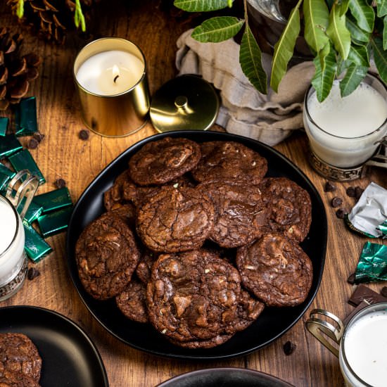 Minty Brownie Cookies - Recipe photo by leisurefanclub