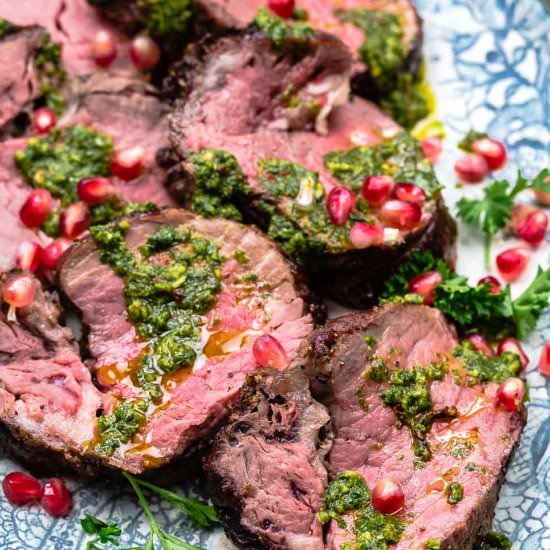 BEST Roasted Beef Tenderloin Recipe - Recipe photo by The Mediterranean Dish