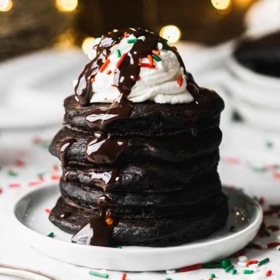Cocoa Buttermilk Pancakes - Recipe photo by heysnickerdoodle