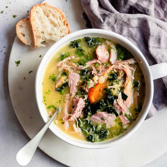 Slow Cooker Ham and Lentil Soup - Recipe photo by Salted Mint