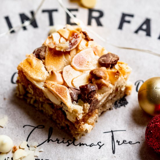 7 Layer Chocolate Toffee Bars - Recipe photo by Salted Mint