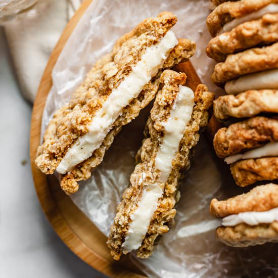 Eggnog Oatmeal Creme Pie Recipe - Recipe photo by The Cozy Plum