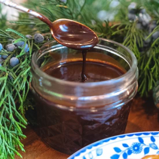 Bourbon Chocolate Sauce - Recipe photo by Carving A Journey