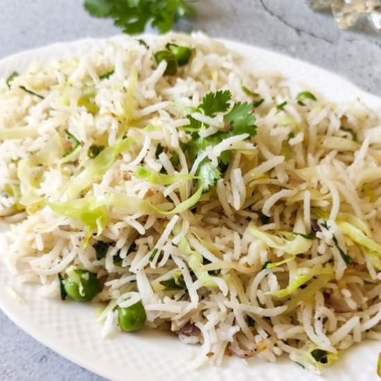 Cabbage fried rice - Recipe photo by greenbowl2soul