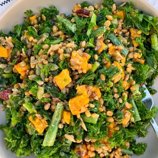 healthy, fall ancient grain bowl - Recipe photo by feastytravels