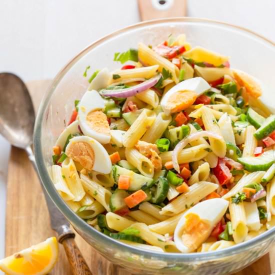 Gluten Free Pasta Salad - Recipe photo by Wholesome Patisserie