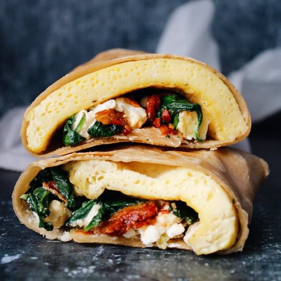 Spinach and Feta Wraps - Recipe photo by thefigjar
