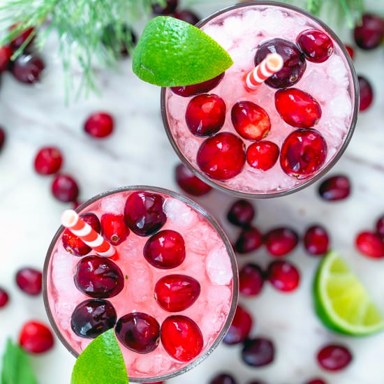 Cranberry Mojitos - Recipe photo by Wearenotmartha