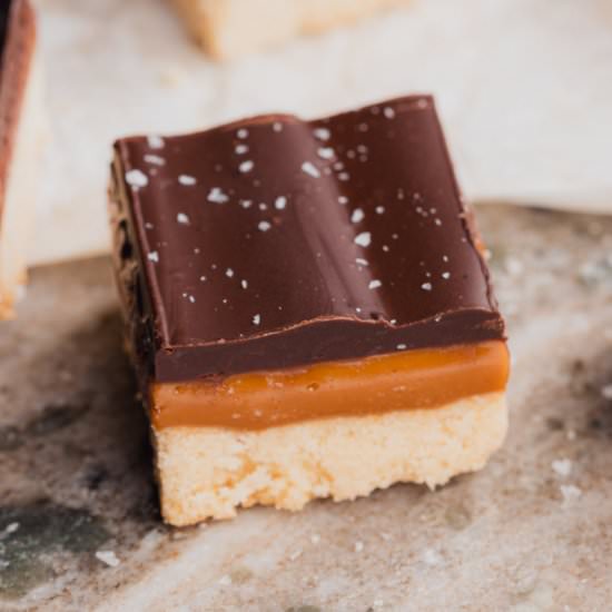 Gluten Free Caramel Slice - Recipe photo by afullliving