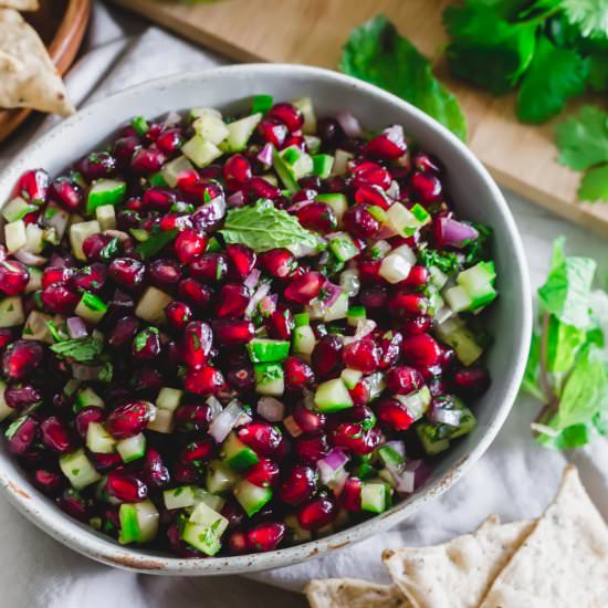 Pomegranate Salsa - Recipe photo by Running to the Kitchen