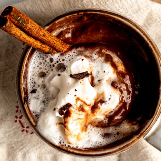 espresso sipping chocolate - Recipe photo by whisked away kitchen