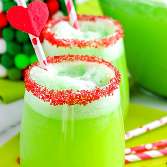 Grinch Punch - Recipe photo by FoodFolksandFun