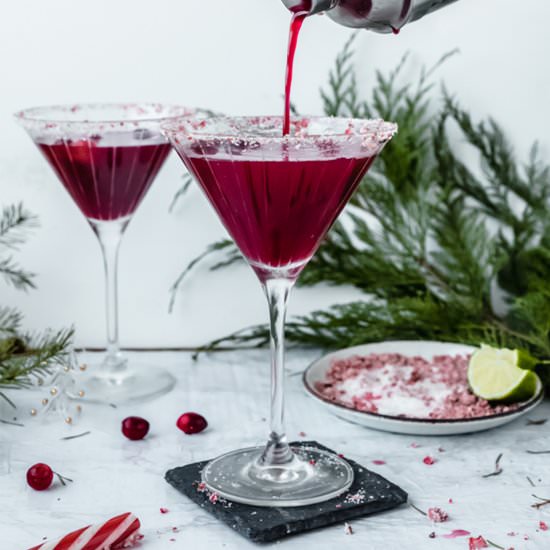 Santa Clausmopolitan Cocktail - Recipe photo by emily_garlichead