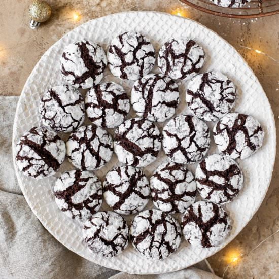 Chocolate Crinkle Cookies - Recipe photo by Wholesome Patisserie