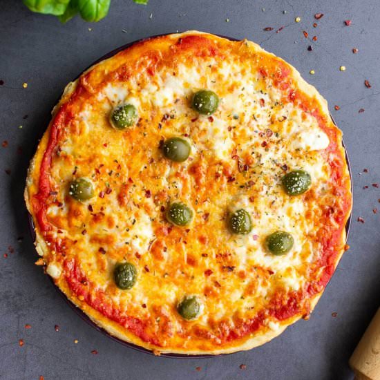 Basic Pizza - Recipe photo by Ourplantbasedworld