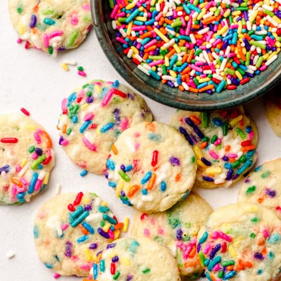mini sugar cookies (w/ sprinkles) - Recipe photo by freshaprilflours