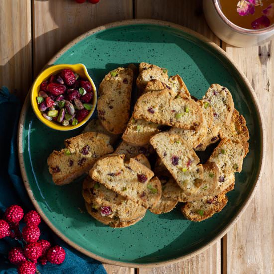 Cranberry Pistachio Biscotti - Recipe photo by Tashasartisanfoods