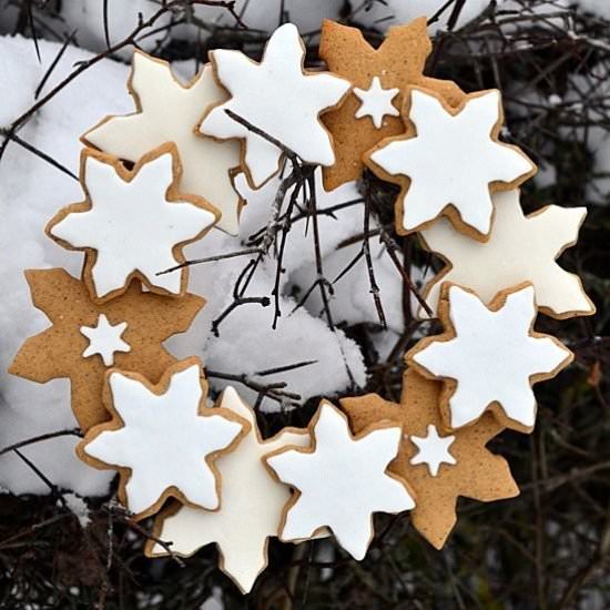 Gingerbread Christmas wreath - Recipe photo by Justynaaa