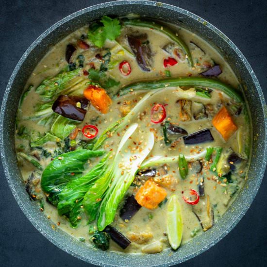 Thai Green Curry - Recipe photo by Ourplantbasedworld
