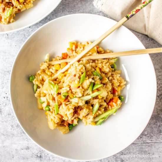 Ham Fried Rice - Recipe photo by BeyondtheCoop