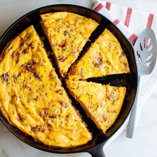 Potato Frittata - Recipe photo by PinchandSwirl